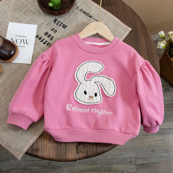Girls'%20sweatshirt%20spring%20dress%202024%20new%20baby%20girl%20foreign%20children's%20cartoon%20contrast%20stitching%20cotton%20T%20-%20Image%206