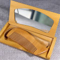 Wood Comb Mirror Box Packing Mushu Folding Mirror Small Wooden Comb Portable Mirror Comb Women Makeup Anti-Static New Brand. 
