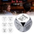 1pc Romantic Metal Movie Decider Dice Funny Anniversary Date Night Ideas Date Night Dice for Couples Take Out Dice Valentines Day Movie Cube Game Him Her. 