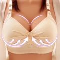 36-44 AB Large Size Bras Women Push Up Brassiere Wireless Bralette Tops Big Breast Seamless Mother Middle Aged Underwear.