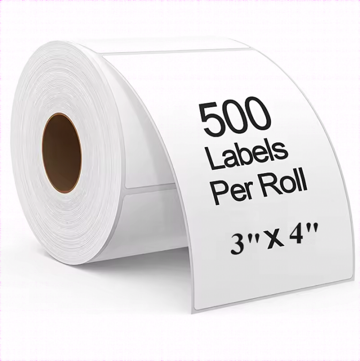 1 Roll, 75mm x 100mm, 3Inch X 4 Inch, Shipping Label Sticker, Direct Thermal Label Sticker, DT Paper - 1 Roll/500 Pcs