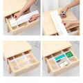 4 Pcs Set Plastic Drawer Storage Organizer for Underwear Clothes Drug Cosmetics Desktop Office Kitchen Sundry Free Cutting Rack Board. 