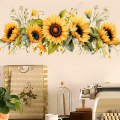 Sunflower Garden Wall Sticker For Bedroom Living Room Drawing Room Wall Decoration Sticker. 