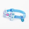 New Adjustable cat Collar High quality  Dot Prints Doggy Bow Tie for Pet Cat beautiful Neck Strap new model Soft For Small Collars Cat Belt ( Multicolour) Plz select Colour. 