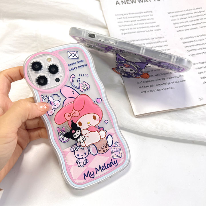 TA%20for%20OPPO%20A15%20A15S%20Back%20Cover%20Cute%20Melody%20Kuromi%20Fashion%20Wavy%20Phone%20Case%20With%20Free%20Holder%20Camera%20Protection%20Transparent%20TPU%20Soft%20Cover%20for%20Girls%20-%20Image%204