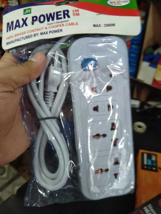Multi%20Plug%20Max%20Power%204%20Port%20Extension%20Socket%207%20ft.%20Cable%20-%20Image%202