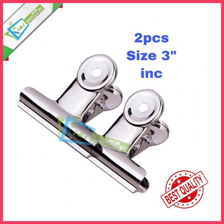Metal Hinge Clip Binder Paper Clip 3 inch Pack of 2 pcs or 6 pcs