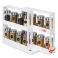Double Tier Kitchen Spice Rack Multifunctional Rotating Storage Rack Spice Organizer Seasoning Bottle Storage Cabinet Shelf. 