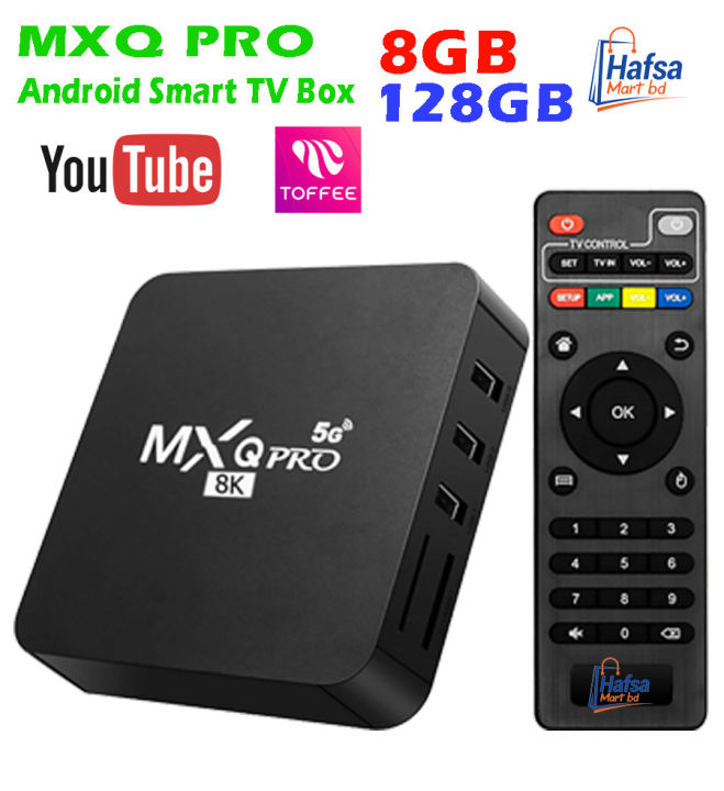 MXQ Pro 4K Android Smart TV Box - 8GB/128GB,