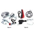 Dynamo Bicycle Light Set Safe Easy Installation Motorized Friction Generator. 