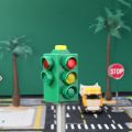 Mini Traffic Signs Road Light Block with Sound LED Children Safety Traffic Light Model Kids Traffic Light Toys. 
