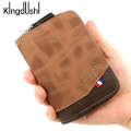 Kingdushi Organ Large Capacity Card Clip Men's ID Bag Multi functional Zipper Small Wallet. 