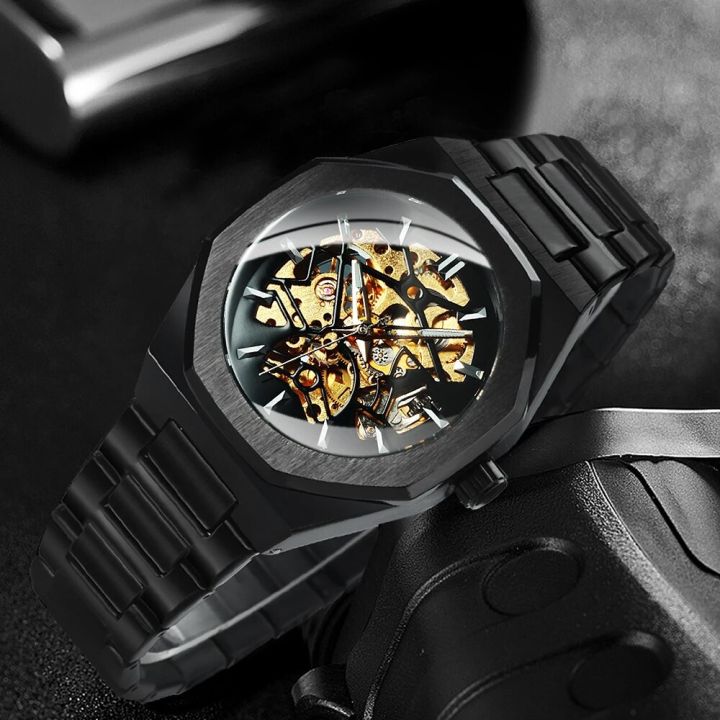 WINNER%20Black%20Gold%20Skeleton%20Mechanical%20Watches%20for%20Men%20Fashion%20irregular%20Automatic%20Watch%20Luxury%20Brand%20Stainless%20Steel%20Strap%202023%20-%20Image%203