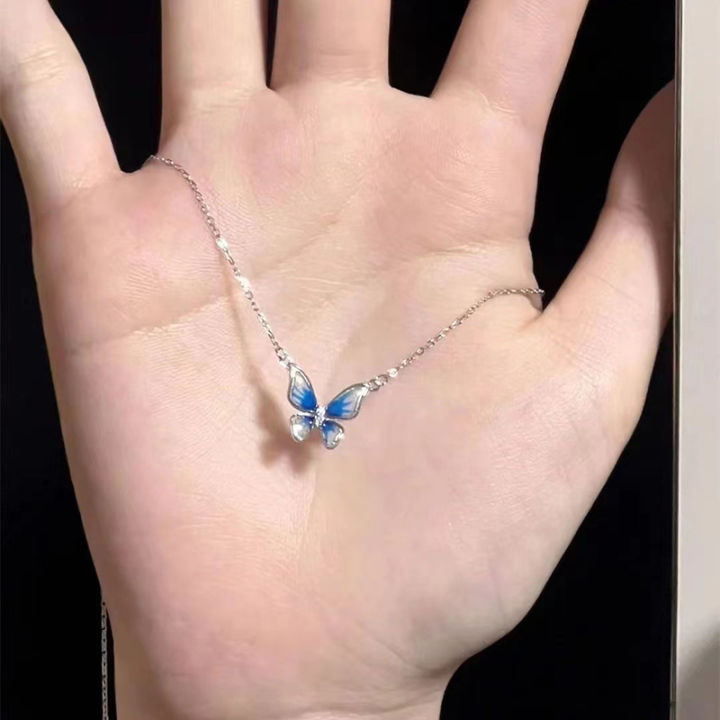 Fashion%20Gradient%20Blue%20Butterfly%20Pendant%20Necklace%20Exquisite%20Elegant%20Versatile%20Simple%20Clavicle%20Chain%20Necklace%20Women%20Jewelry%20Gift%20Demoo%20-%20Image%204