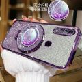 Phone cover OPPO A31 Back cover case Transparent Hourglass Funnel Quicksand Finger Ring Metal Phone Holder Girls Ladies Case.