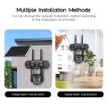 SOLAR 4G SIM V380pro 2 CAMERS 2 Lens With 3 Mobile Screens Solar 6MP 4G SIM Card Camera PTZ Security with 8W Solar Panel 8000mAh Battery for Home Safety. 