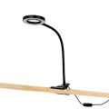 New Lighted Clip-on Table Top Desk LED Lamp Reading Large Lens. 