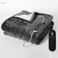 Electric Throw Blanket Full Body Machine Washable for Office Couch Travel 228cmx254cm.