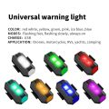 Hot Universal LED Anti-collision Warning Light Bicycle Tail Light Bike Helmet Light Mini Signal Light Drone with Strobe Light 7 Colors. 