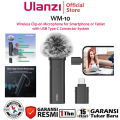Ulanzi WM-10 Wireless Clip-on Microphone Smartphone Mic for iPhone Android Noise Reduction Microphone. 
