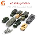 1/72 4D Assembly Military Vehicle Model M35 Truck Hummer M3 Armored Vehicles Building Kit Toy WW2 Soldier Models Gift.