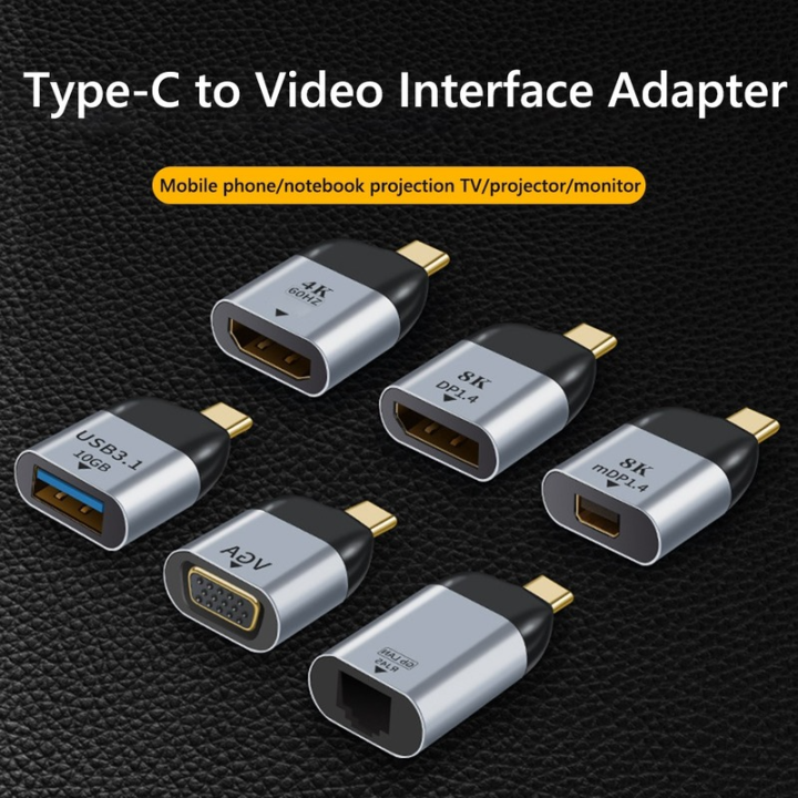 HDMI-compatible%20USB%20Type%20C%20Adapter%20to%20DP/VGA/Mini%20DP/RJ45%204K/8K%2060Hz%20Vedio%20Transfer%20Converter%20for%20Laptop%20Phone%20Macbook%20Pro%20Air%20-%20Image%202