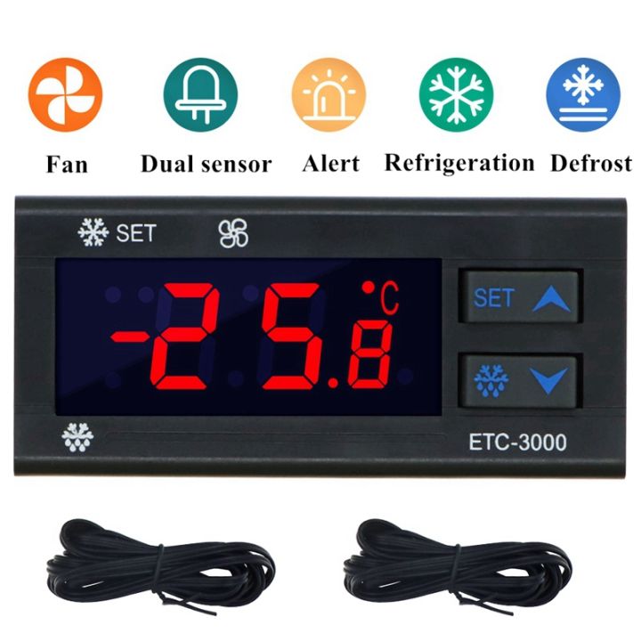 ETC-3000%20Mini%20Temperature%20Controller%20Refrigerator%20Thermostat%20Regulator%20Thermoregulator%20NTC%20Dual%20Sensor%20220V%2040%25%20Off%20-%20Image%203