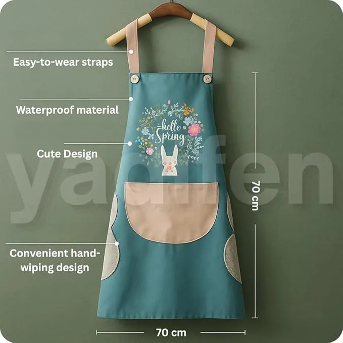 CHAMELI%20Kitchen%20Apron%20for%20Women%20with%20Big%20Front%20Pocket%20Hand-Wiping%20Waterproof%20Apron%20for%20Kitchen%20Unique%20Design%20Kitchen%20Accessories%20items%20for%20Home%20Cooking%20-%20Image%202