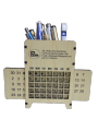 Personalized Laminated Board Mini Permanent Calendar With Pen Holder. 