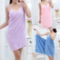 Bathroom Women Bath Towels Wearable Towel Dress Beach Adults Bath Gown Spa Sling Robes Home Nightwear Microfiber Women Bathrobe - Galaxy Paradise.