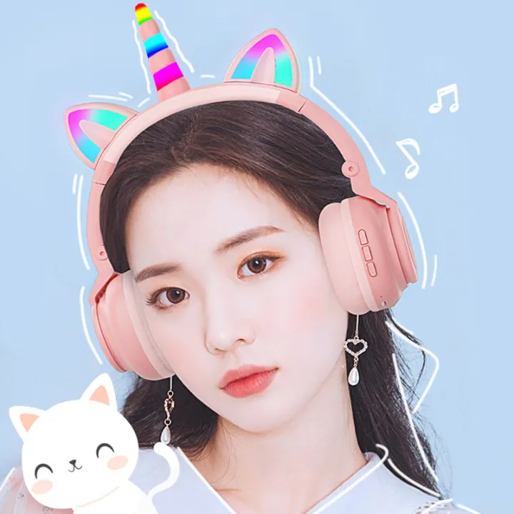 RGB%20Unicorn%20Kids%20Wireless%20Headphones%20With%20Mic,Control%20RGB%20Light%20Girls%20Music%20Stereo%20Earphone%20Mobile%20Phone%20Children's%20Headset%20Gift%20-%20Image%205