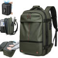 Vacpack Vacuum Compression Backpack Airback with Pump Men Waterproof Expandable Carry On Travel Backpack 17 inch Laptop Backpack.