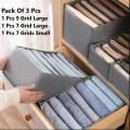 Premium Quality Cloth Organizer Box 3 In 1 (3Pcs) Closet Storage drawer divider storage organizer Box. 