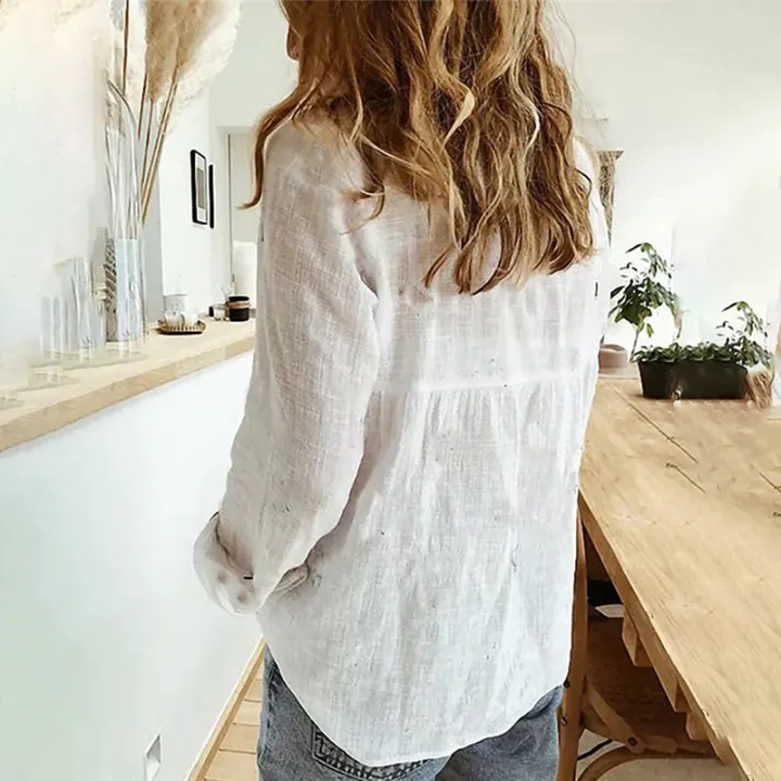 Leisure%20White%20Yellow%20Shirts%20Button%20Lapel%20Cardigan%20Top%20Lady%20Loose%20Long%20Sleeve%20Oversized%20Shirt%20Womens%20Blouses%20Casual%20Tunic%20Blusas%20-%20Image%204