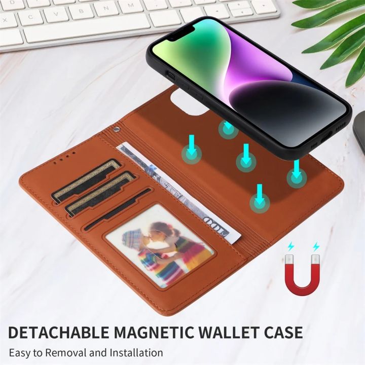 BETOPNICE%202%20in%201%20Detachable%20Wallet%20Magnetic%20Leather%20Case%20for%20iPhone%2015%20Pro%20Max%2012%2013%20Mini%2014%20Plus%20Magnet%20Clasp%20Folio%20Flip%20Case%20Solo%20Yolo%20-%20Image%204