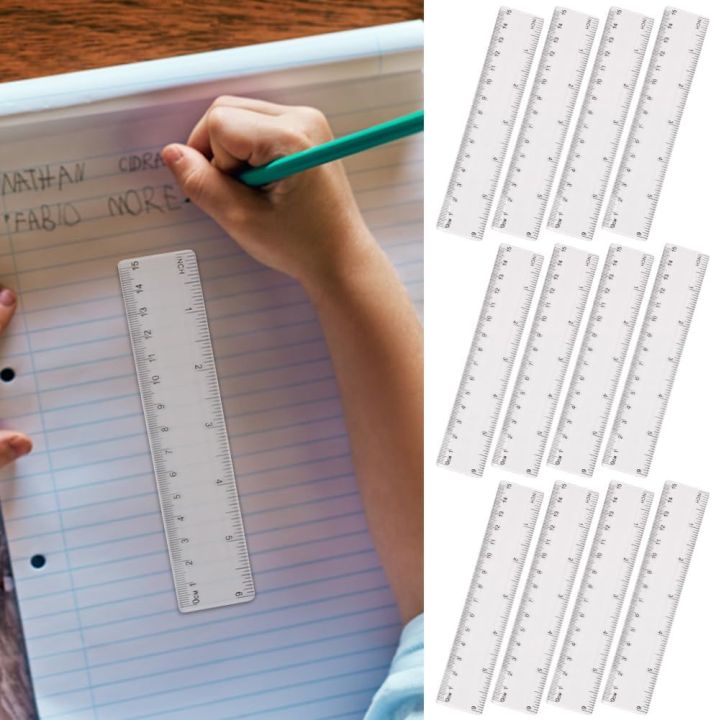 2pcs%20Clear%20Transparent%20Straight%20Shatter%20Resistant%20Ruler,%20Measuring%20Tool%20for%20Students%20&%20Office%206%20inch(15cm)%20-%20Image%203