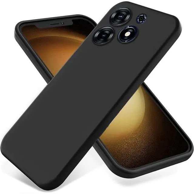 Funda Para Oppo A78 4G (6.43 Pulgadas), Carcasa De Silicona Suave Negra 1 Pieza
