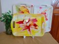 Exclusive Perty Melamine Serving Trays/Platters 18 Inch Large Multi Design. Tea Breakfast Bread Tray Snack Plate And Food Tray, Dishwasher Safe. Melamine Plastic Tray..