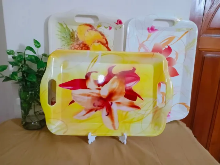 Exclusive%20Perty%20Melamine%20Serving%20Trays/Platters%2018%20Inch%20Large%20Multi%20Design.%20Tea%20Breakfast%20Bread%20Tray%20Snack%20Plate%20And%20Food%20Tray,%20Dishwasher%20Safe.%20Melamine%20Plastic%20Tray.%20-%20Image%206