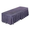 Solid Massage Table Skirt Bed Valance Sheet Cover w/ Face Hole 71x24" White. 