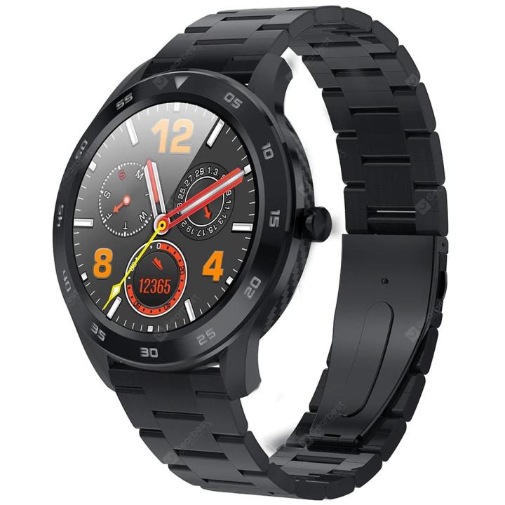 NO.1 DT98 Full Round HD Screen Sports Smart Watch Bluetooth Call ECG Heart Rate Blood O2 Monitor IP68 Waterproof Fitness Tracker - Black