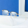 New Metal Anti-Blue Light Glasses Personalized Eyebrow Myopia Glasses Frame Men's Fashion Trendy Sunglasses 21102.