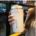 Stainless Steel Vacuum Coffee Mug with Temperature Display. 