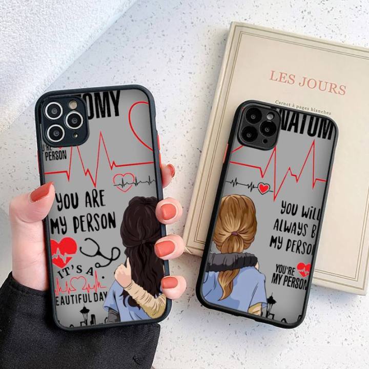 Greys%20Anatomy%20You%20are%20my%20person%20Phone%20Case%20For%20iPhone%2013%2012%2011%2014%20Mini%20Pro%20XS%20Max%20Plus%20transparent%20Gray%20Back%20Cover%20-%20Image%204