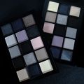 Black Smokey Eyeshadow Palette, 15 Colors ,Punk Style,Neutral Eye Make up, Shimmer Pearly Sequin Eyeshadow. 