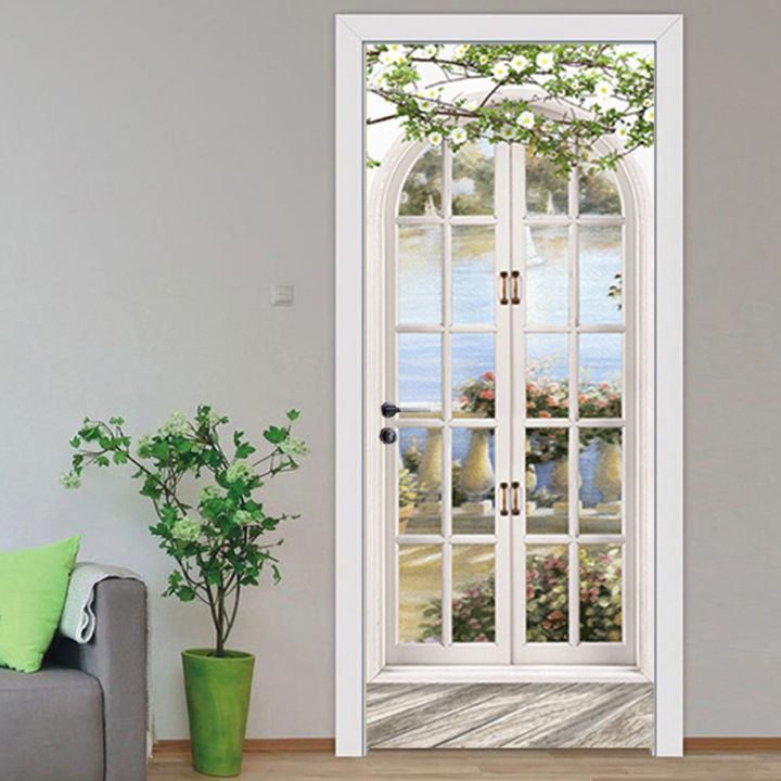 Migeet%203D%20Door%20Mural%20Door%20Sticker%20Removable%20Self%20Adhesive%20Wall%20Decal%20Removable%20Vinyl%20Door%20Art%20Decor%20for%20Home%20Decorations%20-%20Image%205