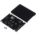 M.2 NGFF to 2.5 Inch SATA SSD/MSATA to SATA Adapter Card Case (B Key for PC Adapter M2 +M Desktop Socket NGFF ).