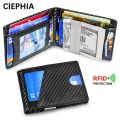 Ultra-thin Carbon Fiber Wallet For Man, RFID Anti-theft Brush Bilfold Credit Card Wallets Clip Credit Card.