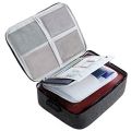 File Pocket Holder,Oxford Document Storage Bag with Code Lock (Black).