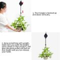 6 Pack Retractable Hanger Reach Plant Pulley Adjustable Height Black. 